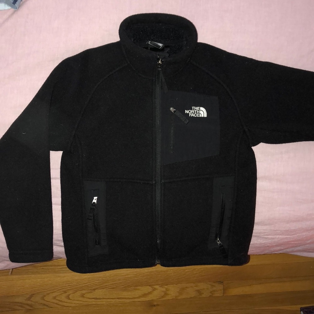 black,  polyester northface jacket